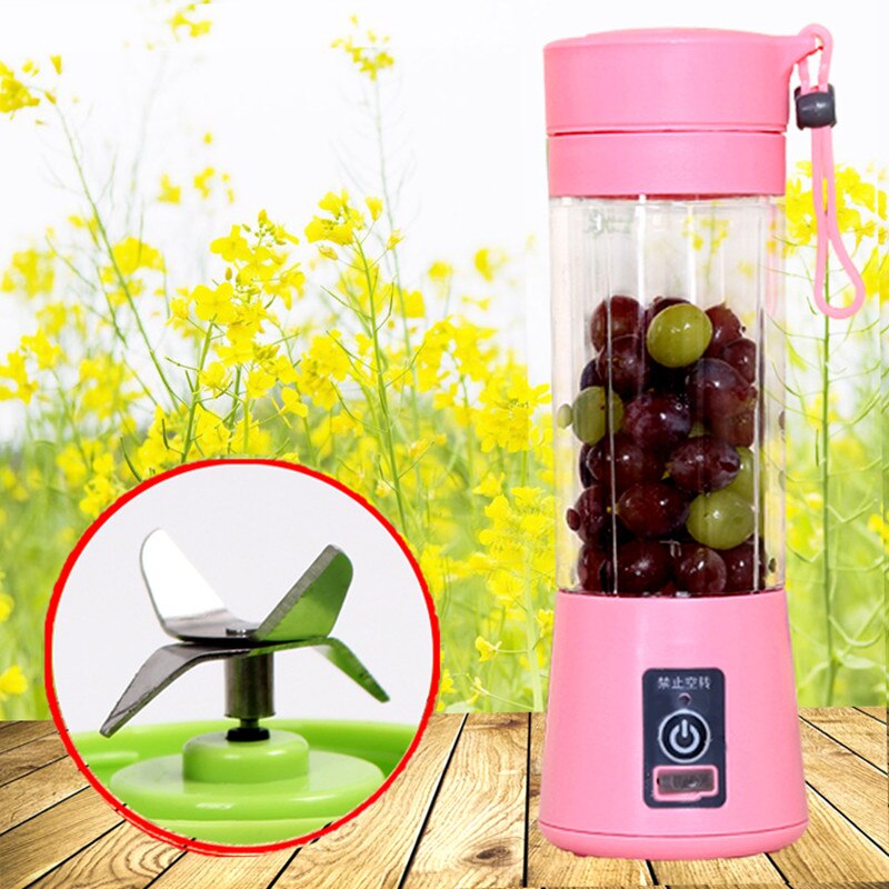380ml usb opladning bærbar juicer maskine mixer mini juice elektrisk smoothie blender smoothie maker blenders maskine husstand
