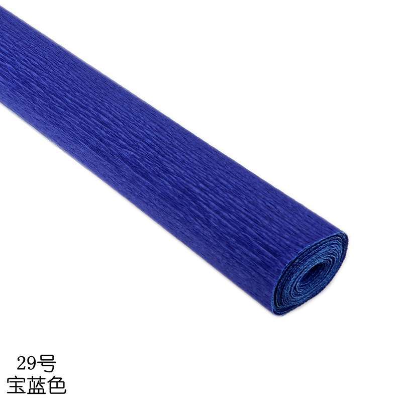 250Cm * 50Cm Crinkled Crêpepapier Bloem Wikkelen Bruiloft Feestelijke Partij Decoratie Kids Diy Vouw Scrapbooking Ambachten 5Pcs: dark blue
