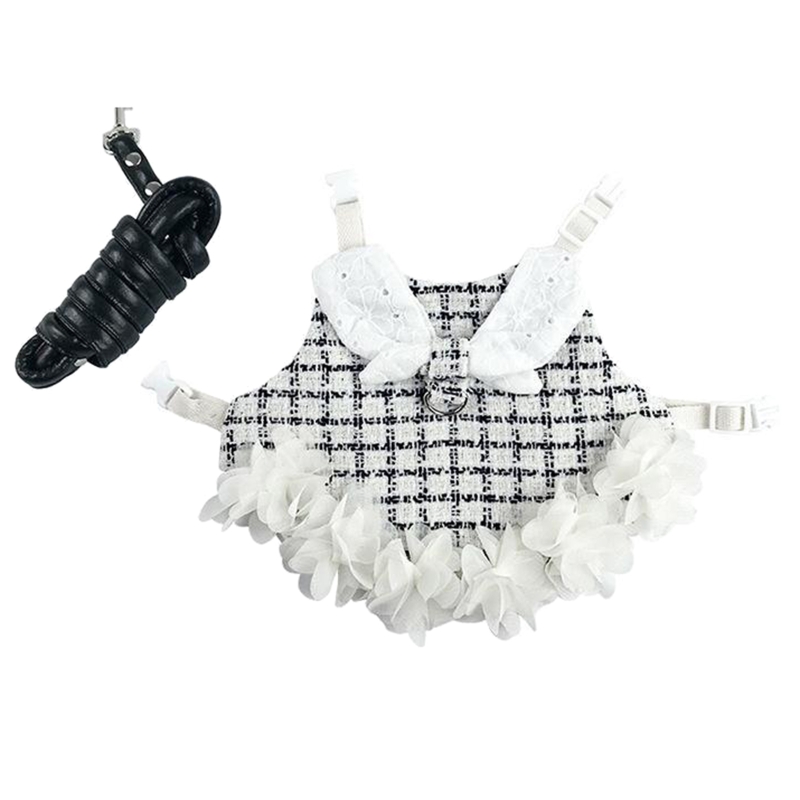 Vestido de conejo para caminar al aire libre, conjunto de arnés y Correa, ropa bonita, correa para el pecho para conejos jóvenes