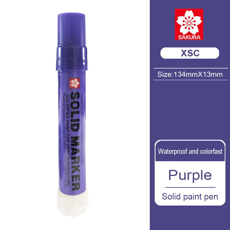 1Pcs Japan Sakura Effen Marker Industriële Pen Droog Kan Schrijven Op Stalen Plaat Water Olie Oppervlak Multi-Functie pen: Purple