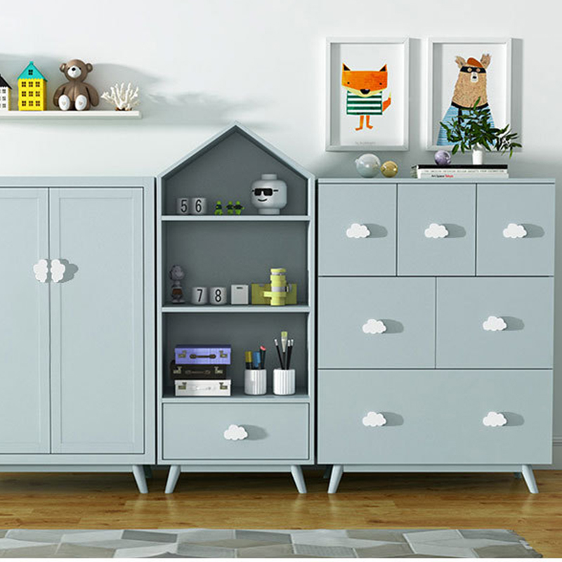 1Pc Leuke Cartoon Kinderkamer Kast Knoppen Wolken Garderobe Handvat Tuin Deur Handvat Kast Handvatten Voor Kids