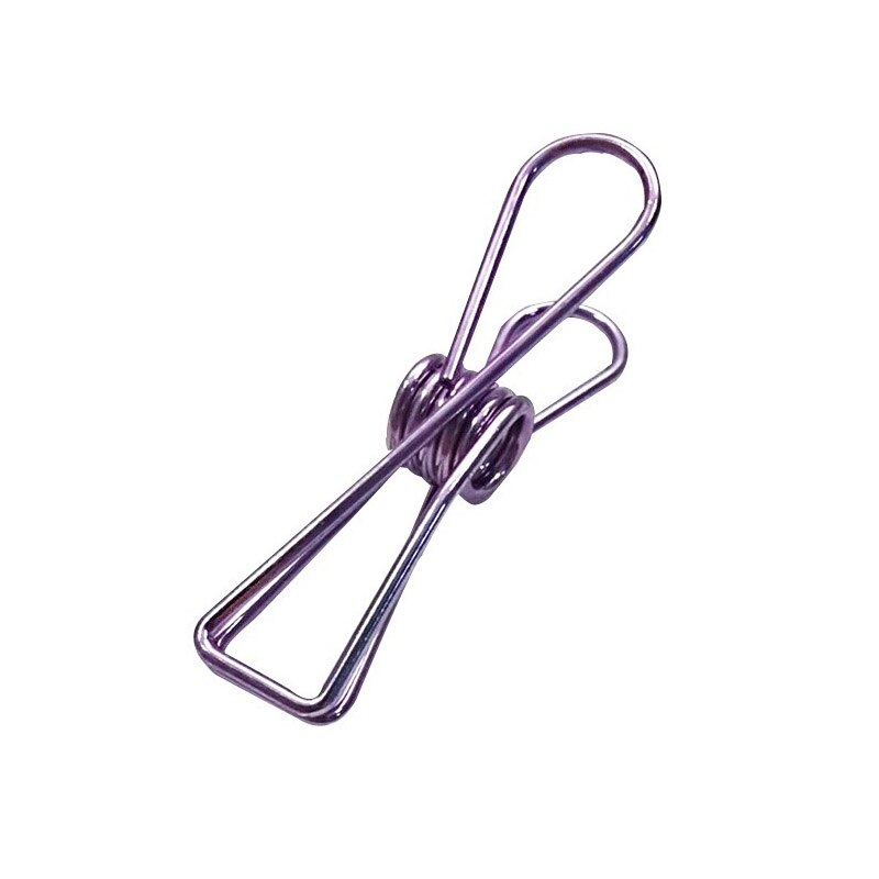 Dailylike 1PC Colorful Binder Clip Creasing Edges Metal Clip File Clips for School Office Medium Paper Clip Bookbinding Tool: 4