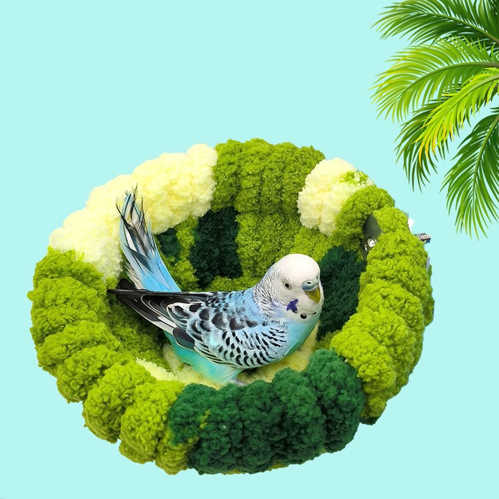 Parkiet Nest Valkparkiet Bed Vogelnest Winterslaapbed Pluche Warme Vogelbedden Comfortabele Winter Warmer Huisdier Huis Warme Hut Tent