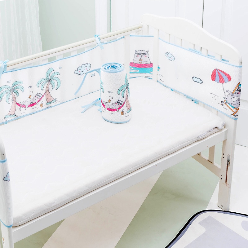 Baby Bed Bumper Crib protection pad baby bedding Safety Protection Around Cushion Mesh Breathable Washable BHS008
