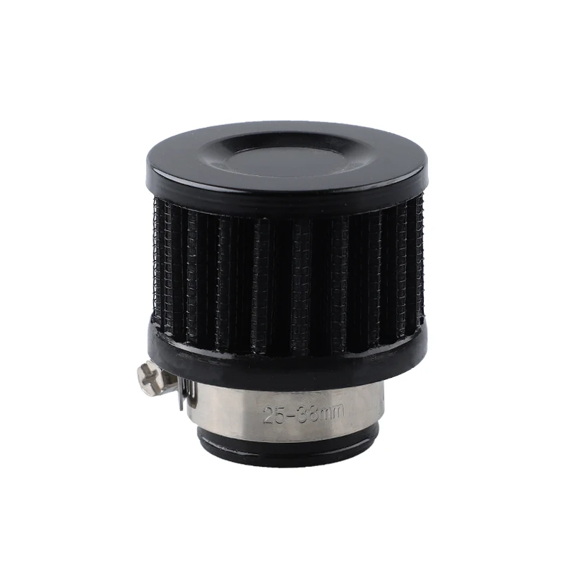 Kit de filtro de entrada de aire frío Universal para Motor de coche, 25mm, filtros de ventilación del cárter, accesorios de pieza, azul, negro, rojo y plateado: Rojo