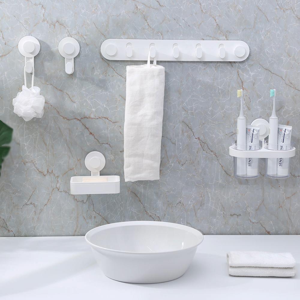 XIAOMI MIJIA QUANGE, conjunto de accesorios de baño, organizador de cepillos de dientes, soporte de jabón, plato de papel higiénico, gancho para suministros de baño