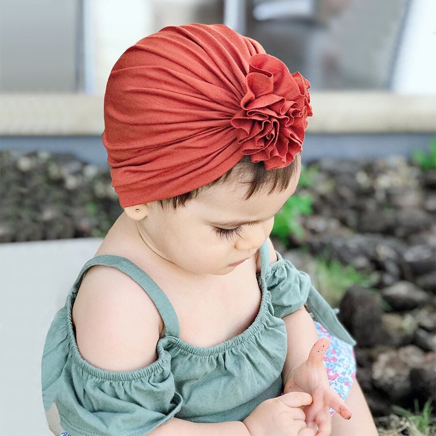 Söta småbarn barn bebis pannband flicka pannband bomull knut rosett turban pannband stretchigt flicka hårtillbehör pojke huvudbonader