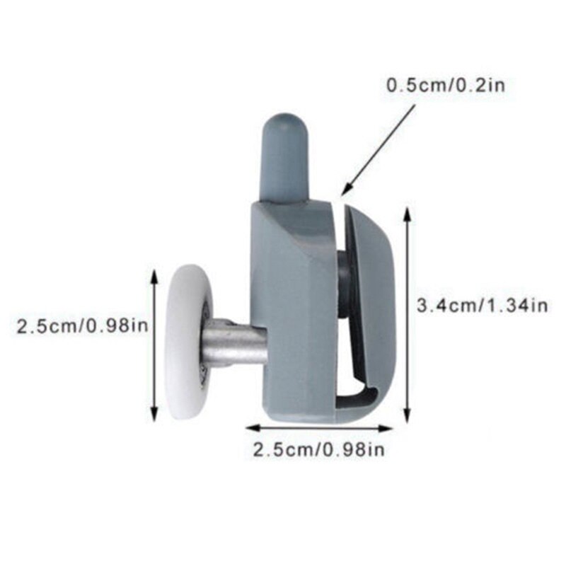 Shower Room Shower Door Castor Runner Wheel Lower & Upper For Glass Door In 5mm