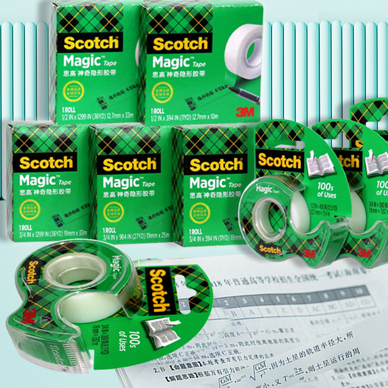 3M Invisible Tape Test Tape Copy Non-Trace Change Hand Tear Writing Student Error Tape Sticky Note Label