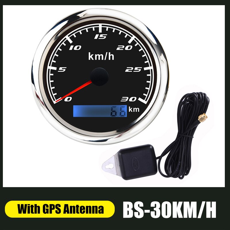 60 km/h GPS Speedometer Odometer 85mm Speed Gauge 120km/h 200km/h With GPS Antenna For Marine Boat Car ATV Truck Red Backlight