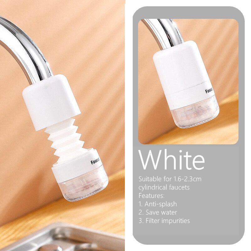 Universele Kraan Extension 360 Graden Aanpassing Waterbesparing Waskolf Splash Hoofd Tap Water Filter Keuken Kraan Accessoires: Rood