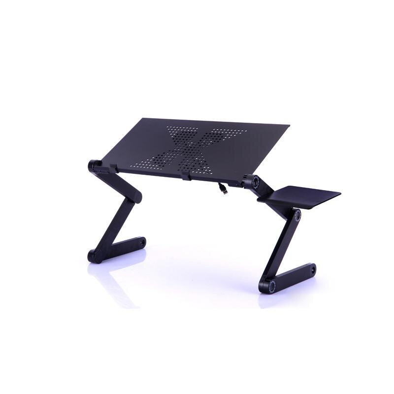 High Huality Foldable Computer Desks Bed Tray Laptop Notebook Lap Portable Vented Adjustable Stand PC Folding Desk Table: Black