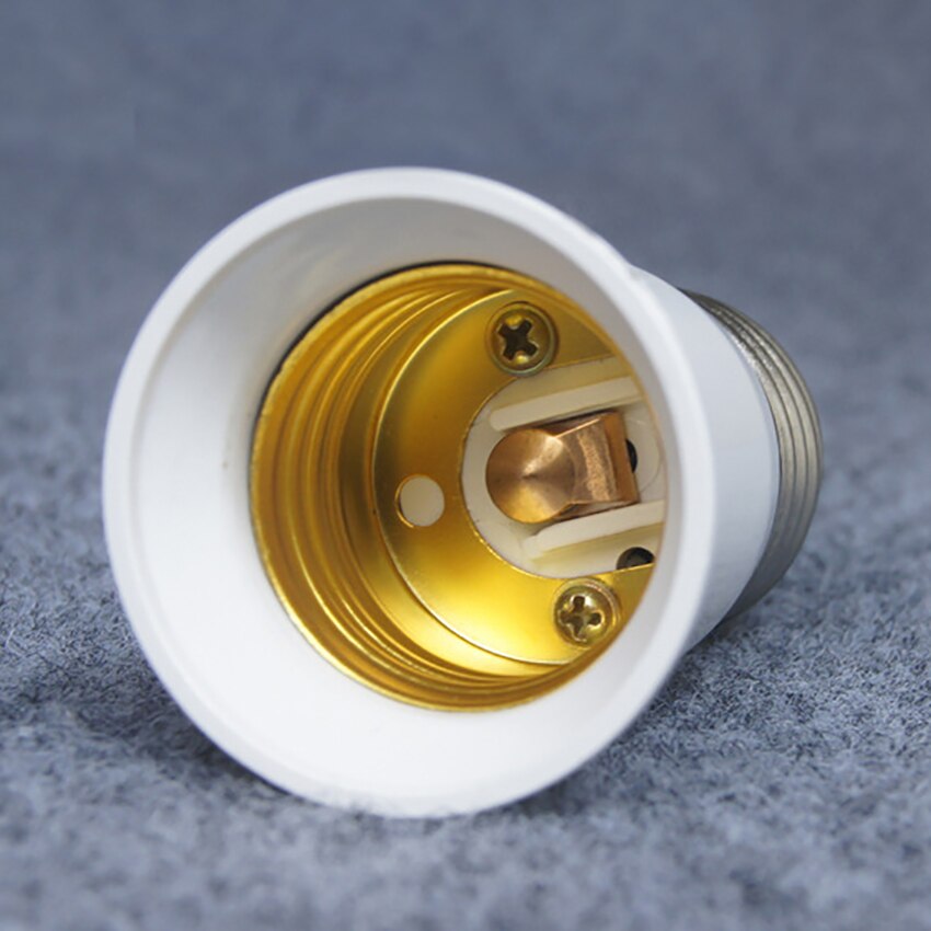Adaptador de enchufe de luz B22 a E27 convertidor de adaptador de soporte de bombilla de aluminio para lámpara de bombilla LED, PC Shell
