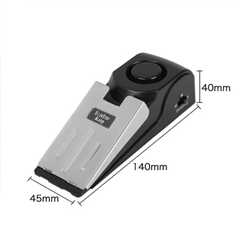 Mini alarme anti-choc sans fil, Vibration, cale de porte moulée, système d'alerte de sécurité, 120 dB, alarme d'arrêt de porte