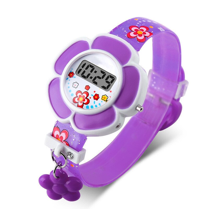 Mode Kinderen Horloges Bloem Leuke Kinderen Horloges Cartoon Siliconen Digitale Horloge Voor Jongens Meisjes Horloges Party