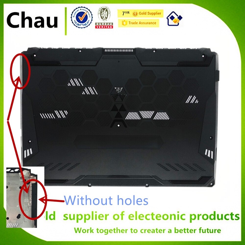 Laptop Palmrest Cover & Bottom Case for Asus FX506 FA506 - PVC Material: D Without holes