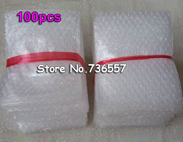 50 Stuks 100 Stuks 200 Stuks 100*150Mm Plastic Wrap Envelop Witte Bubble Verpakking Zakken Pe Bubble Bag schokbestendig Dubbele Film Bubble Bag: 100pcs