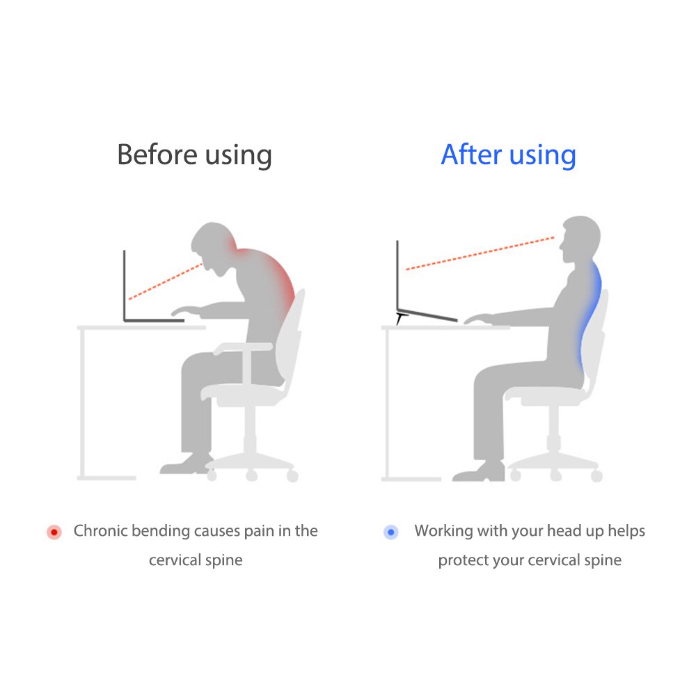 2pc Mini Portable Invisible Laptop Holder Adjustable Cooling Stand Foldable Anti Slip Multifunctional Holder for Laptop Notebook