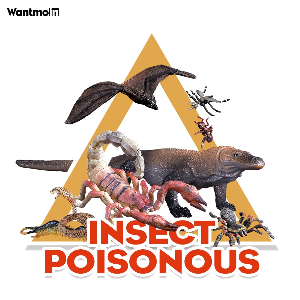 World-famous Dangerous Poisonous Wild Animal with Honey badger spider mosquito monitor lizard scorpion centipede snake Halloween