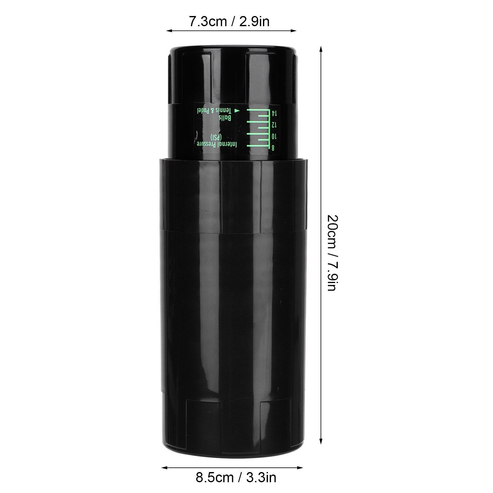 Tennis Ball Container Box Pressure Maintaining Repairing Storage Can Jar Container Storage Box Sports Accessories: Black