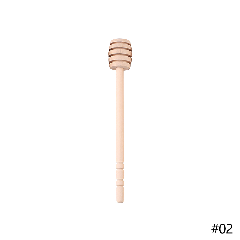 Palo de madera para goteo de miel, dispositivo de cocina con mango largo, palo de mezcla en espiral, herramientas para miel: 02 / 3 pcs