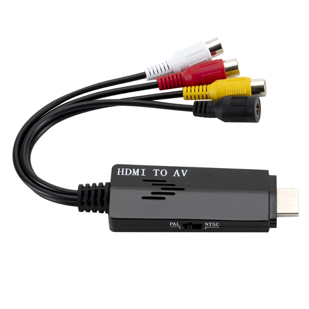 1080P HDMI Male to Female RCA AV Cord Converter Adapter Accessory for VCR DVD TV Cable Box Digital Cable