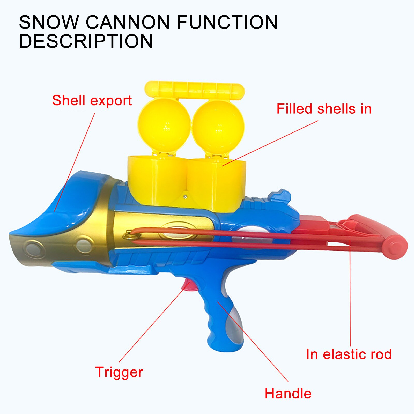 Children's Snowball Launcher Round Snowball Maker Mold with Handle Perfect Ball Shape Launcher Ready Snowball Fighting Toy #40