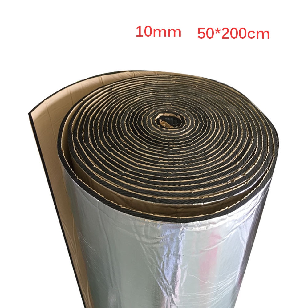 50*200cm Car Truck Firewall Heat Sound Deadener Insulation Mat Noise Insulation Wool Car Heat Sound Thermal Proofing Pad 10mm