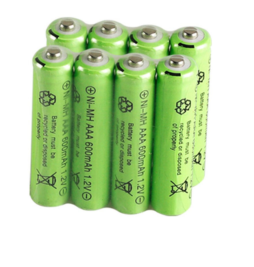 Pilas recargables de NI-MH para juguetes, pilas AAA de 1,2 v, 600mah, 8psc/lote, 1,2 V, 600mAh