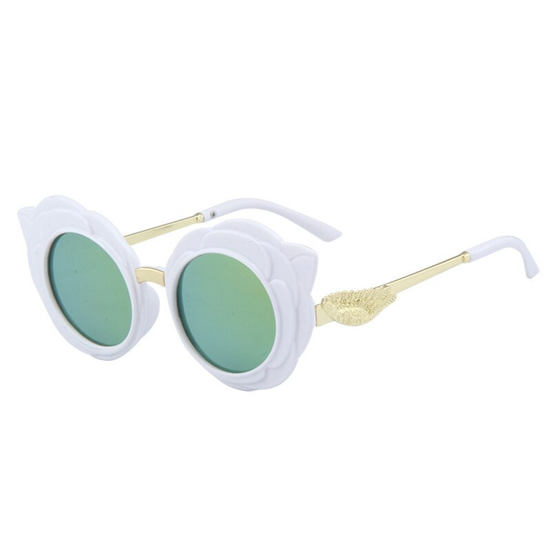 WANMEI. DS ronde mooie kids zonnebril meisjes mode goggle beschermende zonnebril kinderen Eyewear roze kleur