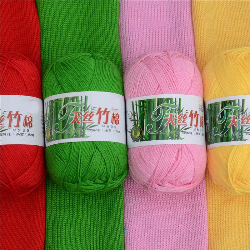 10 Stks/partij Natuurlijke Zachte Bamboe En Katoen Garen Voor Breien 100% Natrual Voor Baby 6 Strengen Dikke Hand Breien Dikke diy Garens