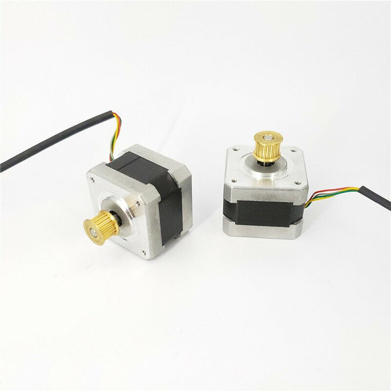 1.8 Degree Nema 17 42mm 2-Phase 4-Wire Precision Hybrid Stepper Motor synchronous Copper pulley RepRap DIY Robot CNC 3D Printer