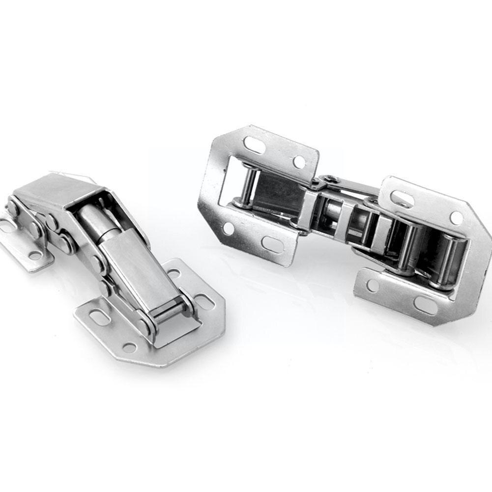Bisagras para armario de 3/4 pulgadas y 90 grados, cierre suave sin agujeros, con resorte, para puerta de armario, herrajes para muebles con tornillos
