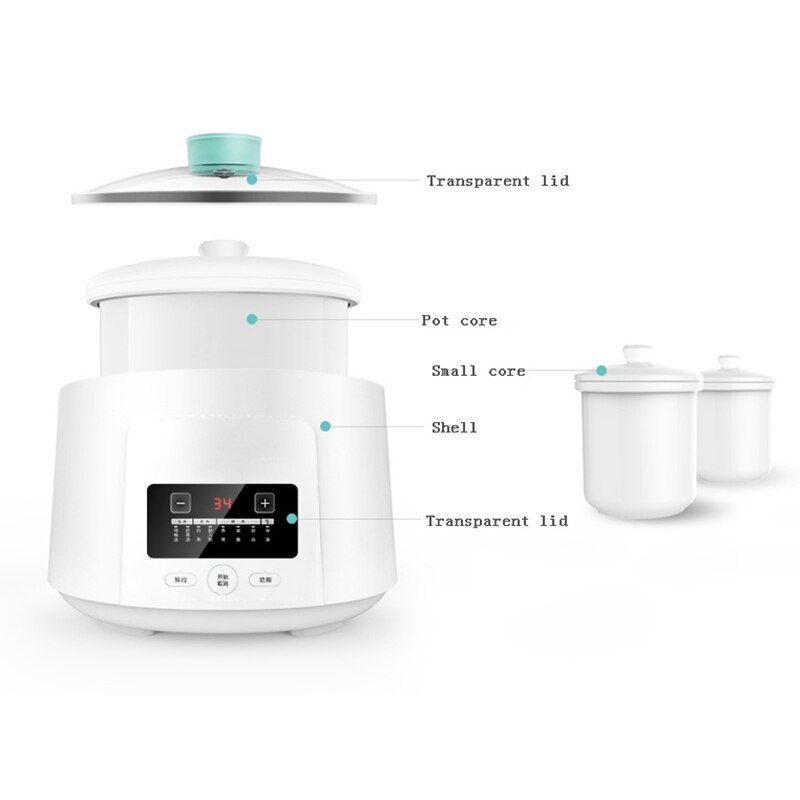 Partition Rice Cooker DMWD 1.6L Mini Automatic Electric Stewing Pot Soup... – Grandado