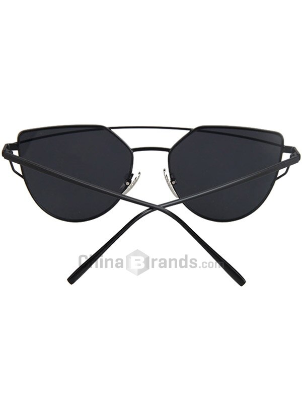 Mode Metalen Bar Zwart Frame Zonnebril Voor Vrouwen Zaful 8232