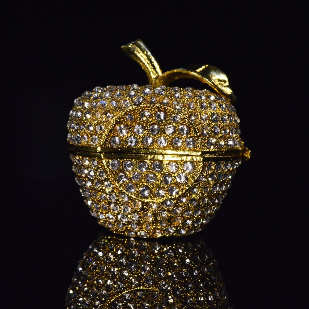 Qifu Handwerk diamond versierd sieraden doos voor
