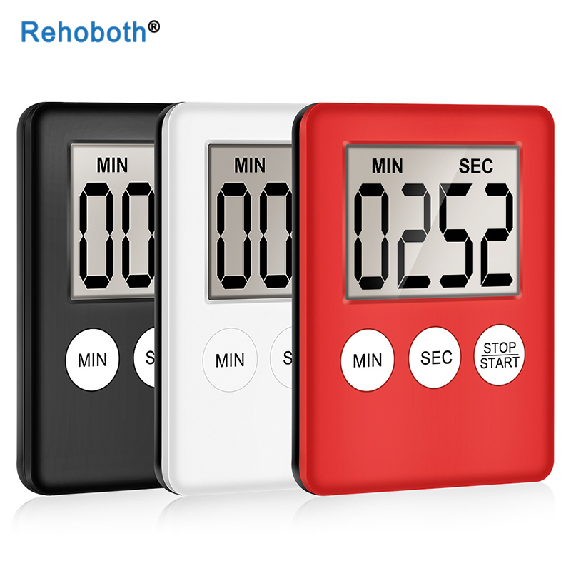 Super Thin LCD Digital Screen Kitchen Timer Square Cooking Count Up Countdown Alarm Sleep Stopwatch Temporizador Clock