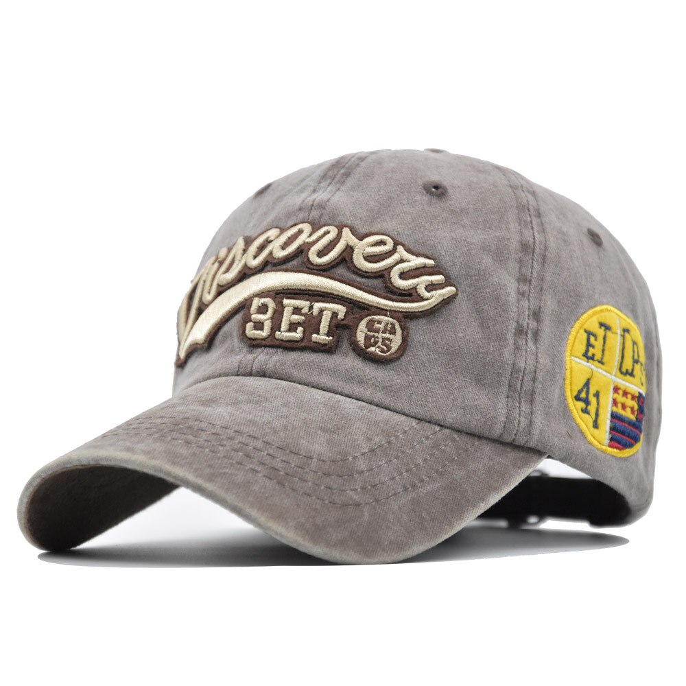 Baseball Cap Embroidery Letter Baseball Cap Men's and Women's Broken Edge Retro Peaked Cap Outdoor Sports Hat Ponytail Cap: Brown