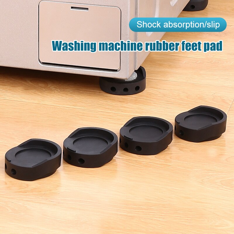4 stk / sæt anti-vibrations-skridsikre puder passer til alle maskiner støjdæmpende højdeforøgelsespuder til vaskemøbler