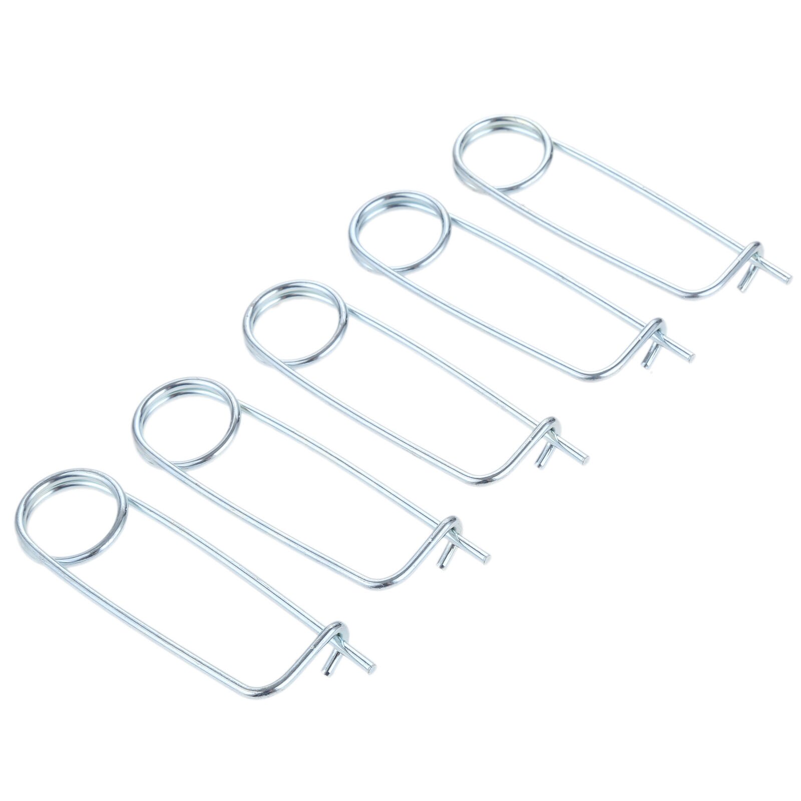 Pasadores de seguridad con forma de broche de acero, 10 piezas, pasador de resorte, cierre rápido, cierre para granja, césped, enganche de jardín, 2x45x15mm