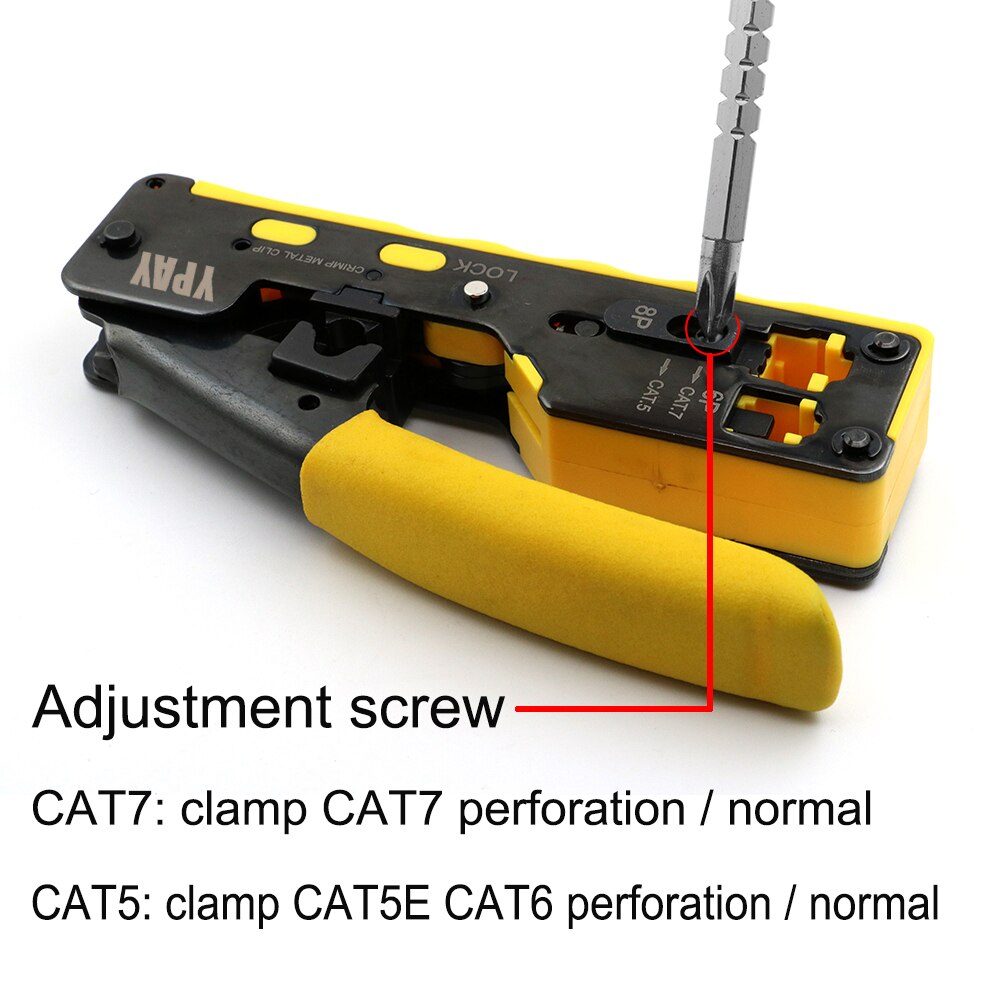 Ypay All In One Rj45 Tang Crimper Cat5 Cat6 Cat7 Netwerk Tools Rj 45 Ethernet Kabel Stripper Drukken Klem Tang rg45 Lan