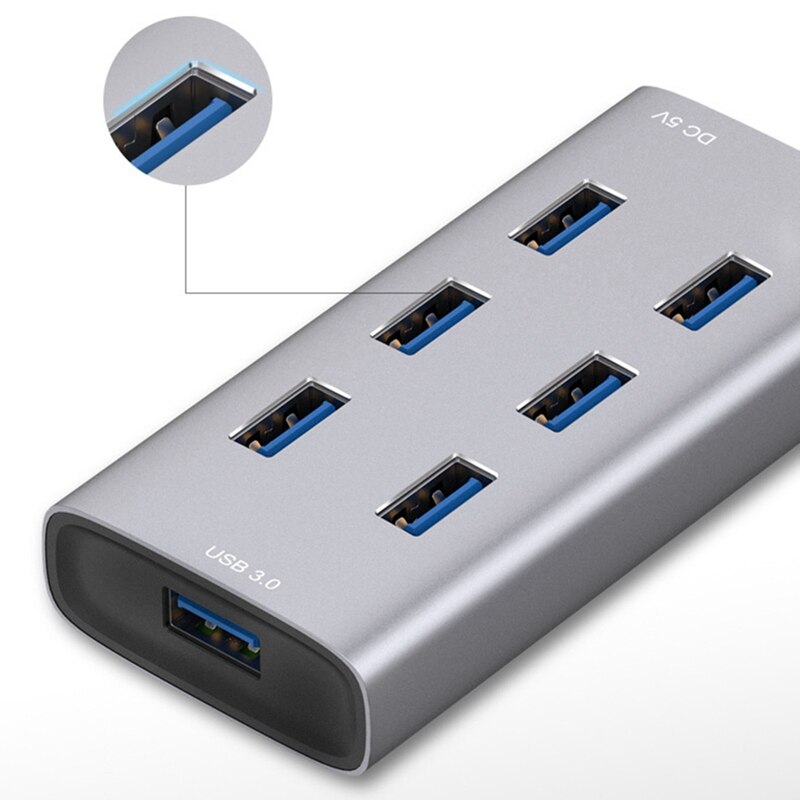 Usb 3.0 to zeven-poorts usb 3.0 hub hub met hoge snelheid uitbreiding