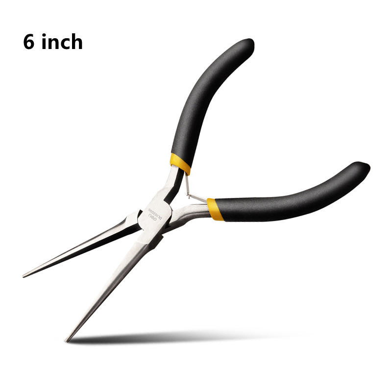 Deli 1Pcs Mini Tang Kniptang Vastklemmen Strippen Draad Krimptang Kabel Snijders Lange Neus Tang Voor Sieraden Maken gereedschap: Donkerblauw