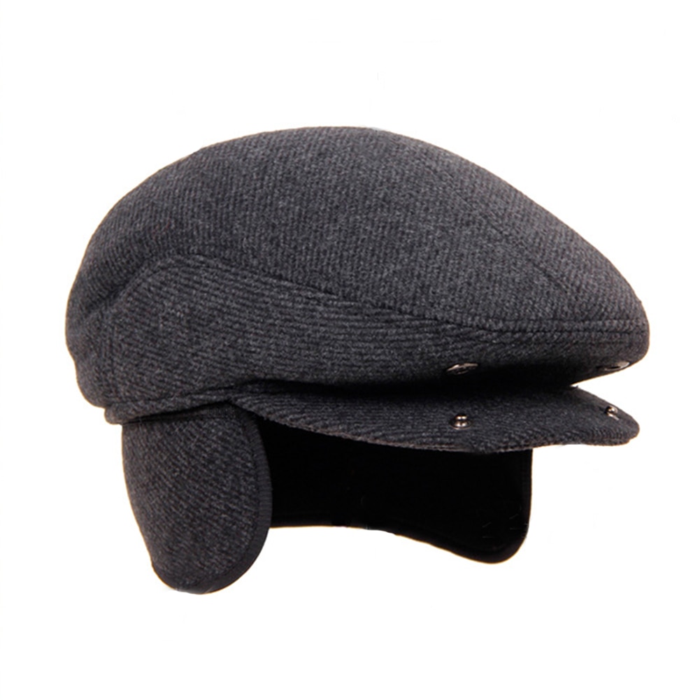 Mænd kvinder hjelm kasket sort peaky blinders uld hat toppet dreng golf flad cabbie unisex mesh kasket efterår vinter polyester hatte