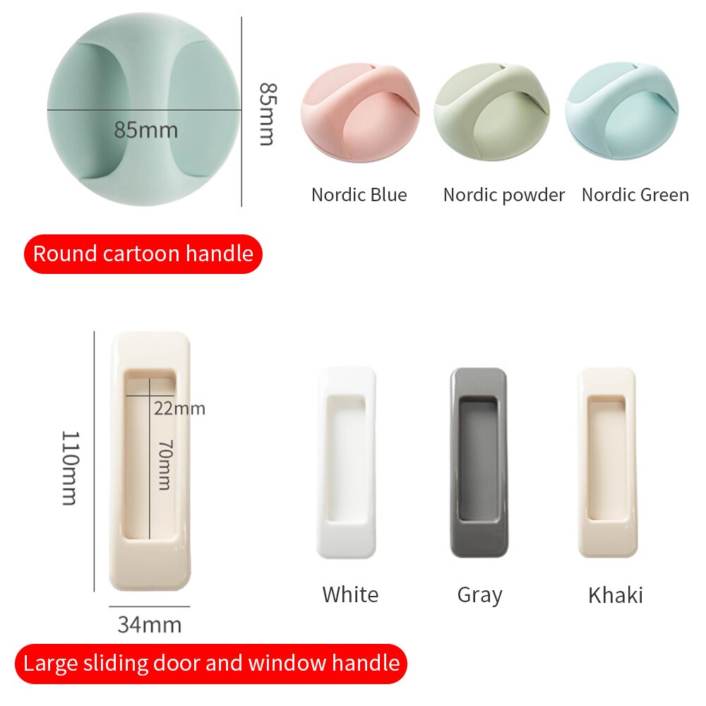 Lijm Extra Handgreep 2Pcs Glas Raam Schuifdeur Sterk En Naadloze Voor Huishoudelijke Koelkast Kast Zuig Handvat