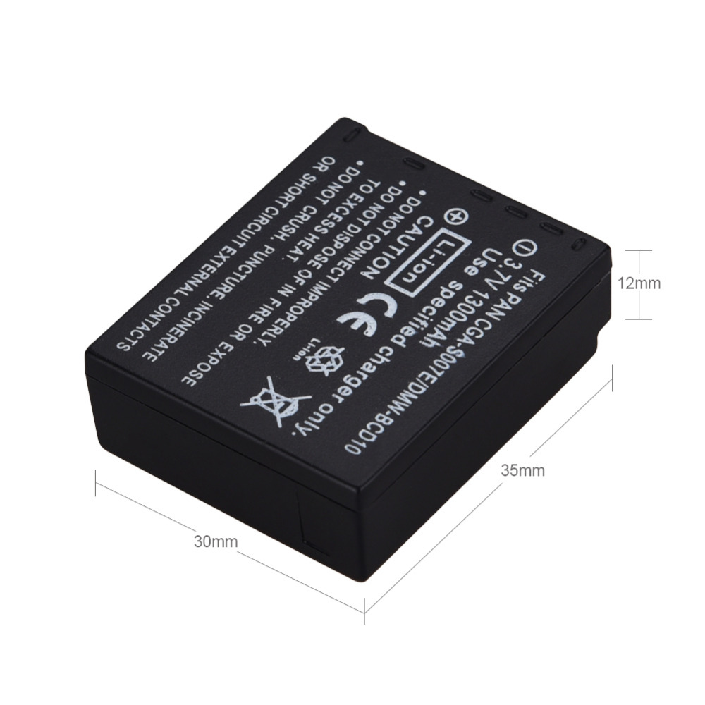 1 Pc 3.7V 1300 Mah CGA-S007 Oplaadbare Camera Batterij Voor Panasonic Dmc TZ1 TZ2 TZ3 TZ4 TZ5 TZ50 TZ15 lumix DMC-TZ15GK Batterij