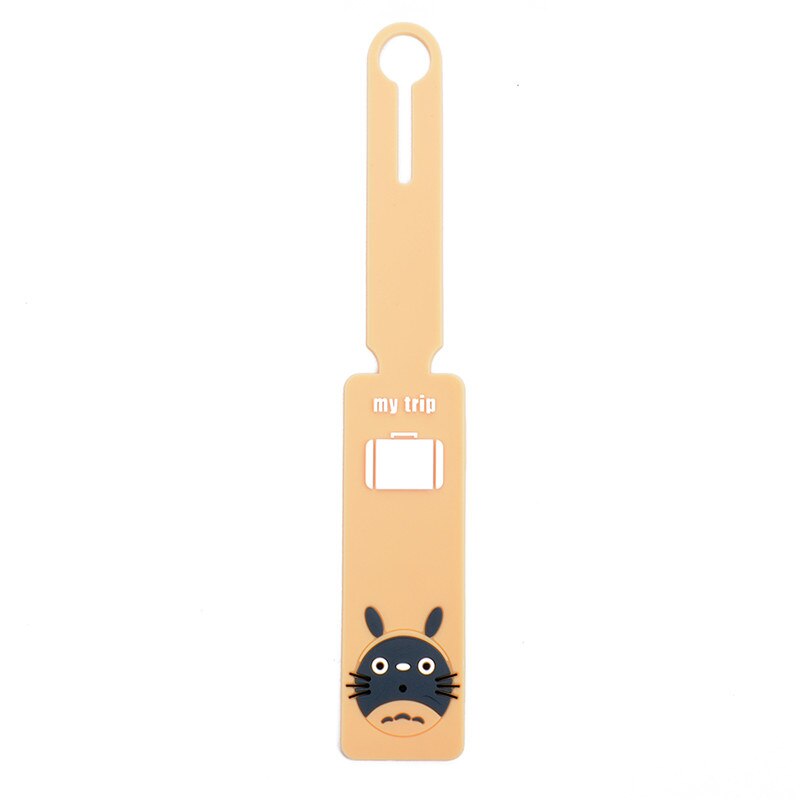 1 Pcs Funny Cartoon Animals Travel Luggage Label Straps Luggage Tag Silicone Name ID Address Tags: Totoro