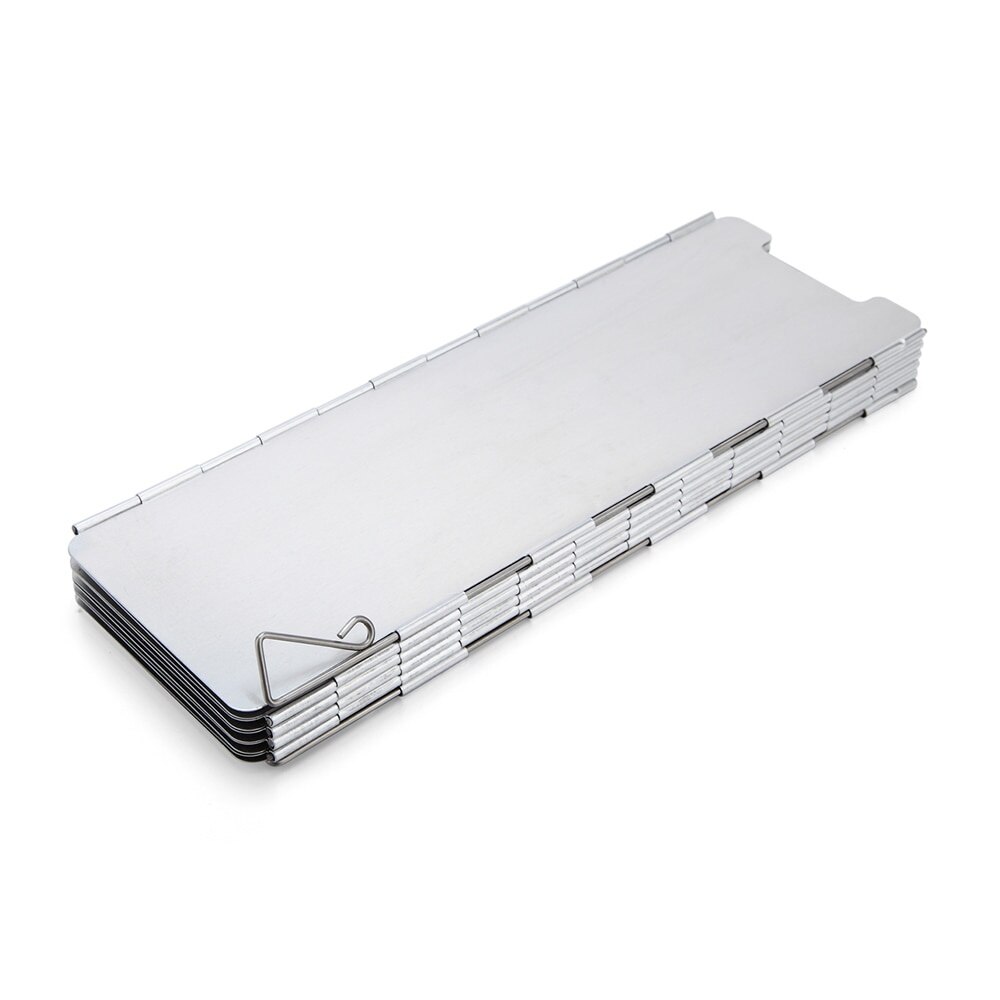 8-16 Platen Outdoor Gasfornuis Wind Shield Opvouwbare Camping Koken Brander Winddicht Scherm Aluminium Picknick Kachel