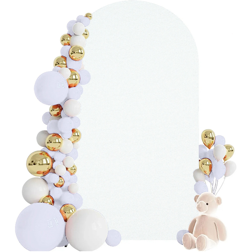 1pc, Wedding Arch Cover White Spandex Fitted 2-Sided Wedding Arch Stand Covers Round Top Arch Backdrop Cover For Birthday Party: ROYAL BLUE / 150*125