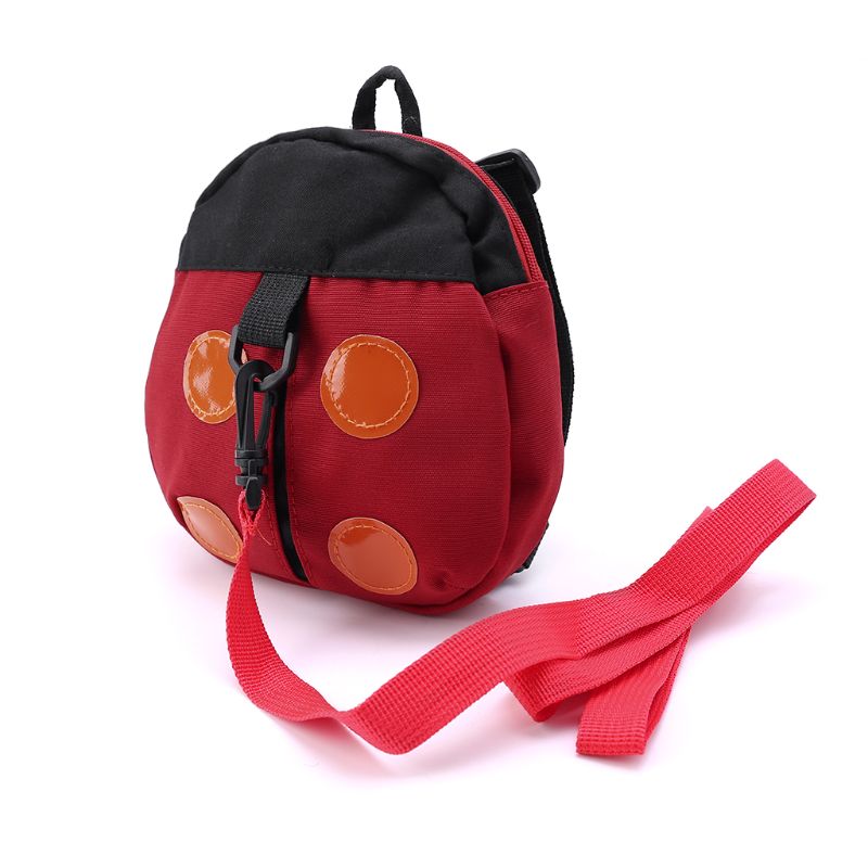 School Rugzak Kids Baby Gordel Rugzak Leash Kind Peuter Anti-verloren Cartoon Dier Zak: Rood